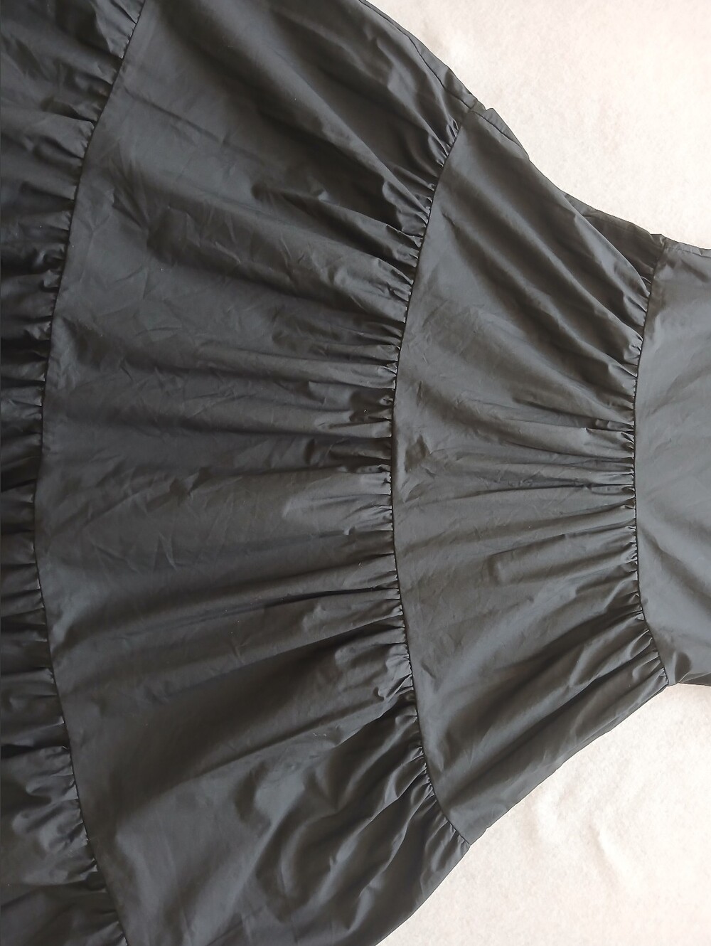 New Chepé 100% Cotton Black Tiered Maxi Dress Ruffle Sleeves Made In Italy 🇮🇹 - Picture 8 of 14